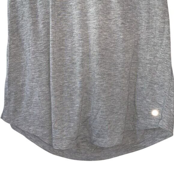 Gray Mesh Back Heathered Tank Top Lightweight Breathable Yoga Activewe - Picture 4 of 9